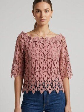 La Reyna Lace Off The Shoulder Blouse
